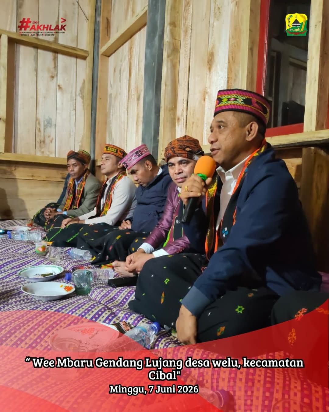 Bupati Manggarai Hadiri Acara Adat We’e Mbaru Gendang Lujang