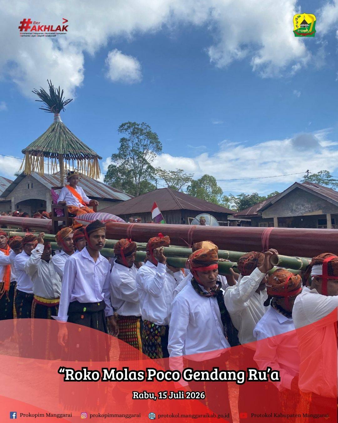 Wakil Bupati Manggarai Ajak Masyarakat Lestarikan Nilai Adat dalam Ritus Roko Molas Poco di Gendang Rua